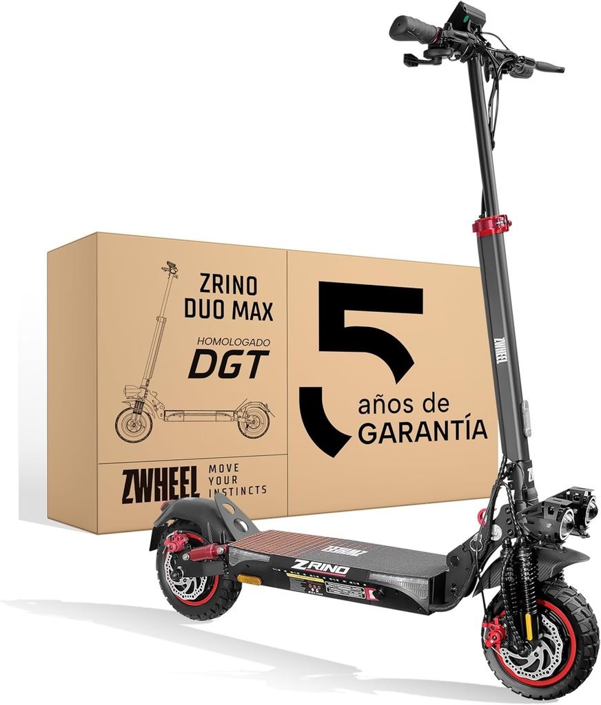 Patinete eléctrico ZWHEEL ZRINO con suspensión hidráulica y gran autonomía